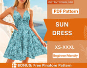 Sundress Sewing Pattern | XS-XXXL | Womens Dress Pattern | Summer Dress Pattern | Backless Dress Pattern | Easy Dress Pattern beginners pdf