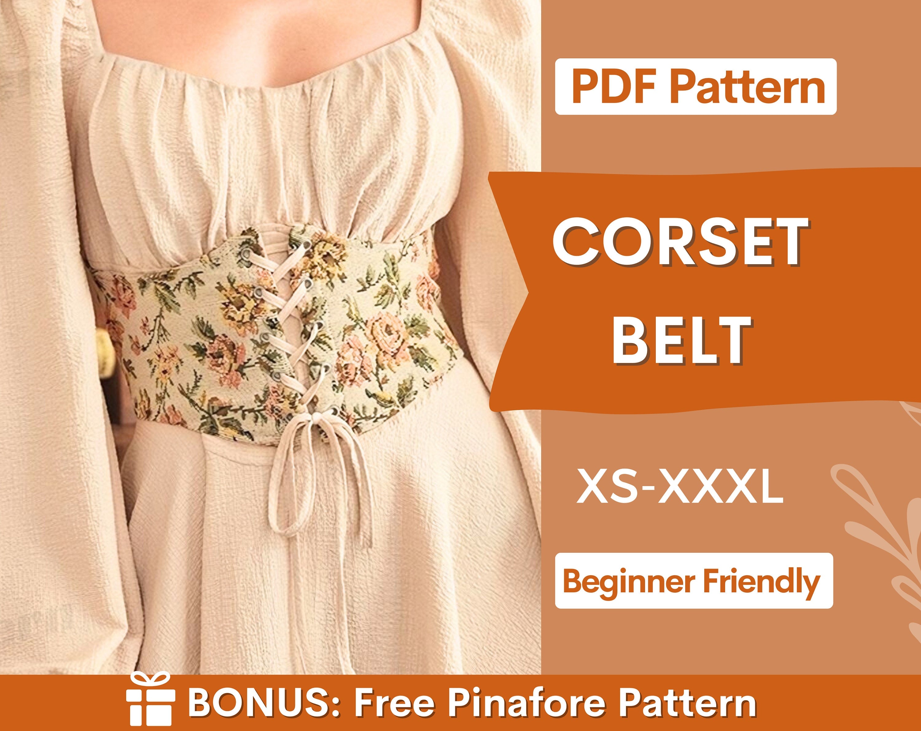 Corset Belt Sewing Pattern – Underbust Corset for Women – IndiePattern Corset Belt Sewing Pattern – Underbust Corset for Women – IndiePattern