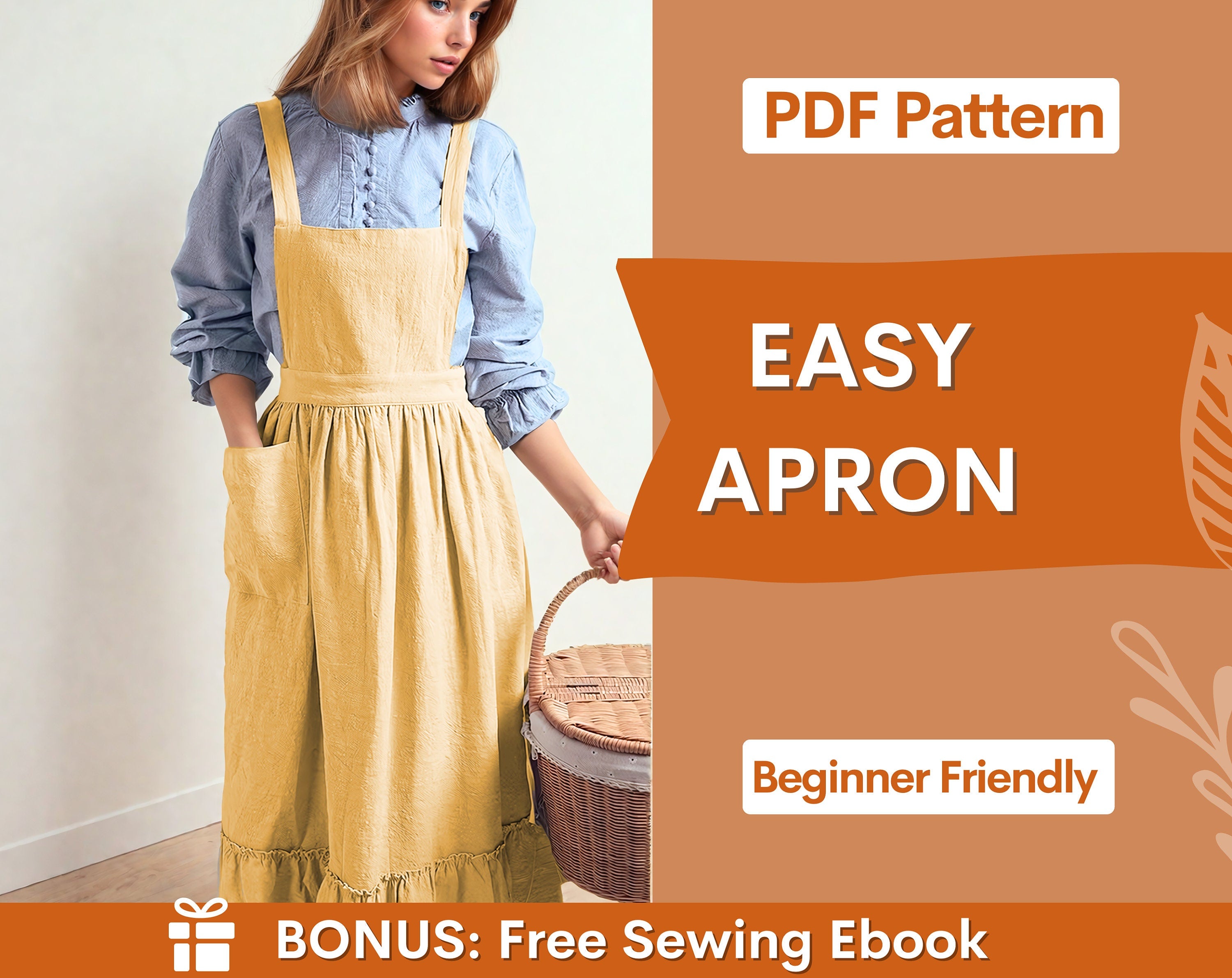 Apron Sewing Pattern, Sewing Patterns, Pinafore Pattern, Women Pattern IndiePattern Apron Sewing Pattern, Sewing Patterns, Pinafore Pattern, Women Pattern IndiePattern