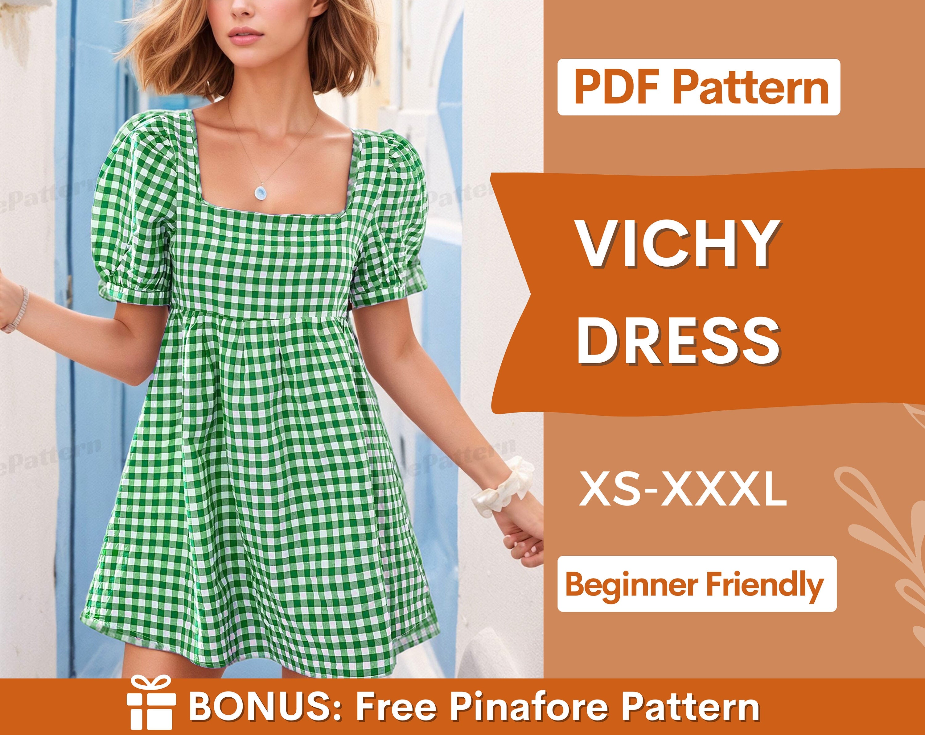 Milkmaid Short Dress Sewing Pattern Milkmaid Short Dress Sewing Pattern