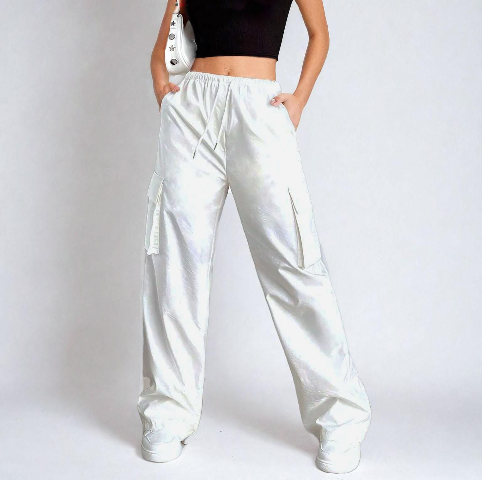 Elastic Waist Cargo Pants Pattern – Wide Leg Pants for Women