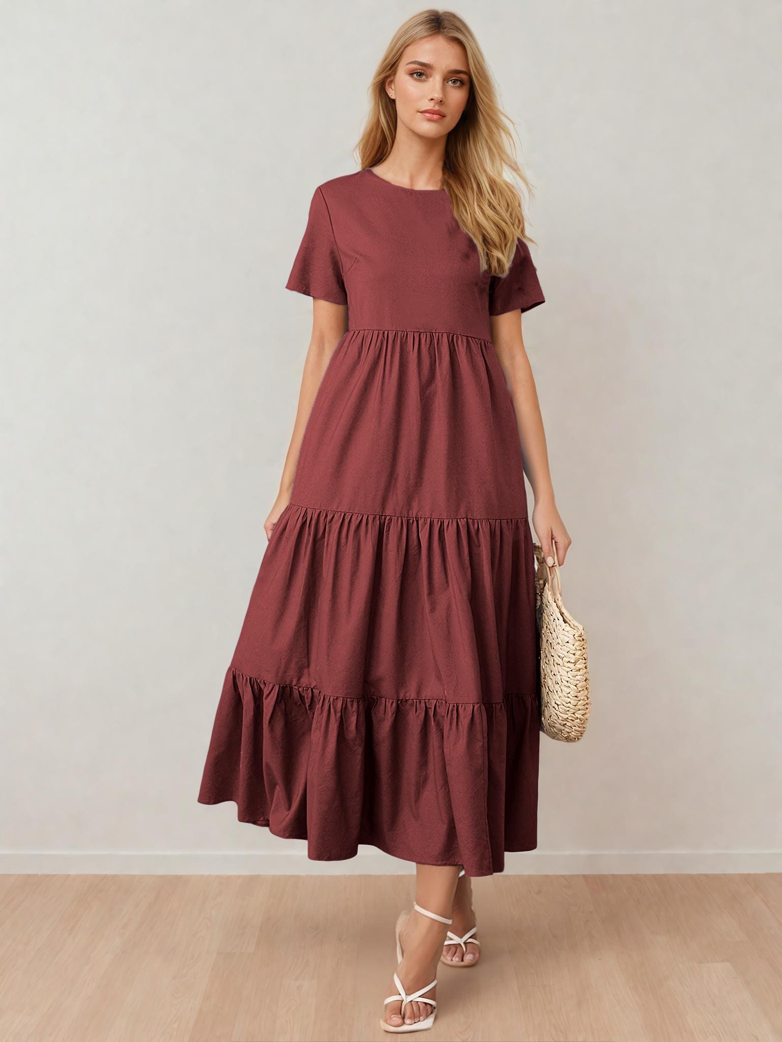 Tiered dress Indie Pattern in USA