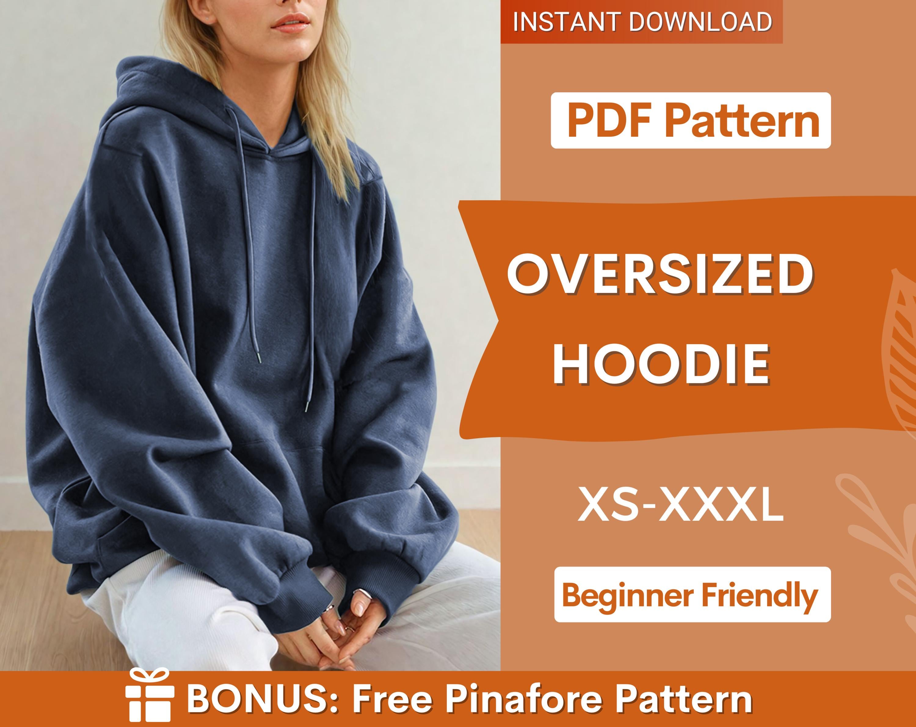 Oversized Hoodie Sewing Pattern Cozy Loungewear Design