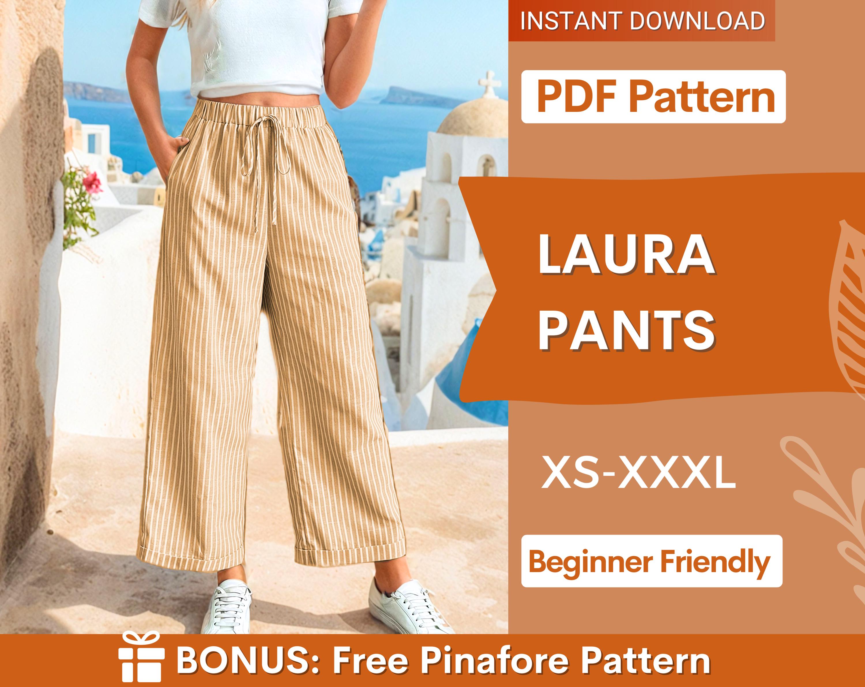 Crop Wide-Leg Pants Sewing Pattern | Stylish Summer Design