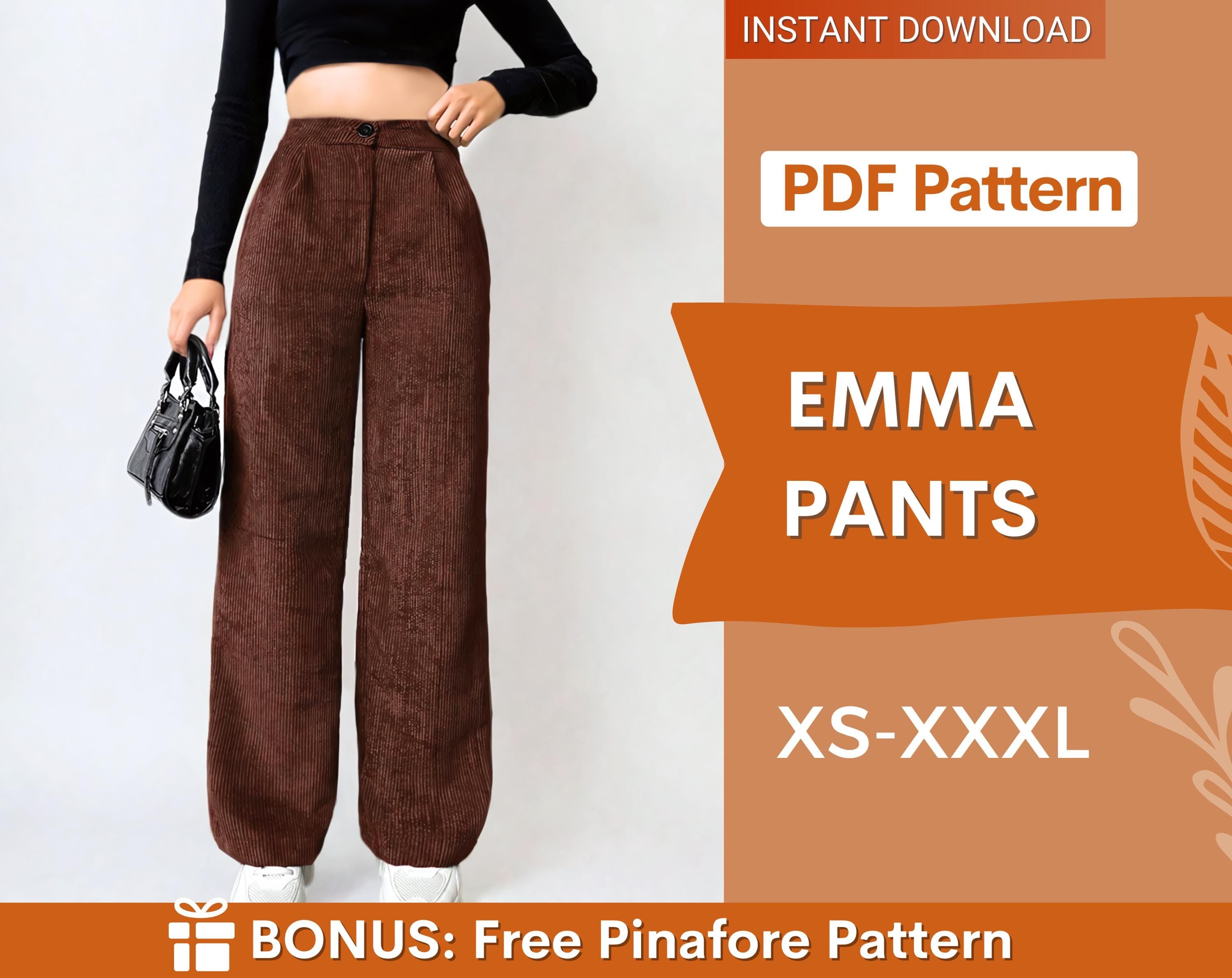 Trendy Trousers Sewing Pattern for Women | Wide-Leg Pants