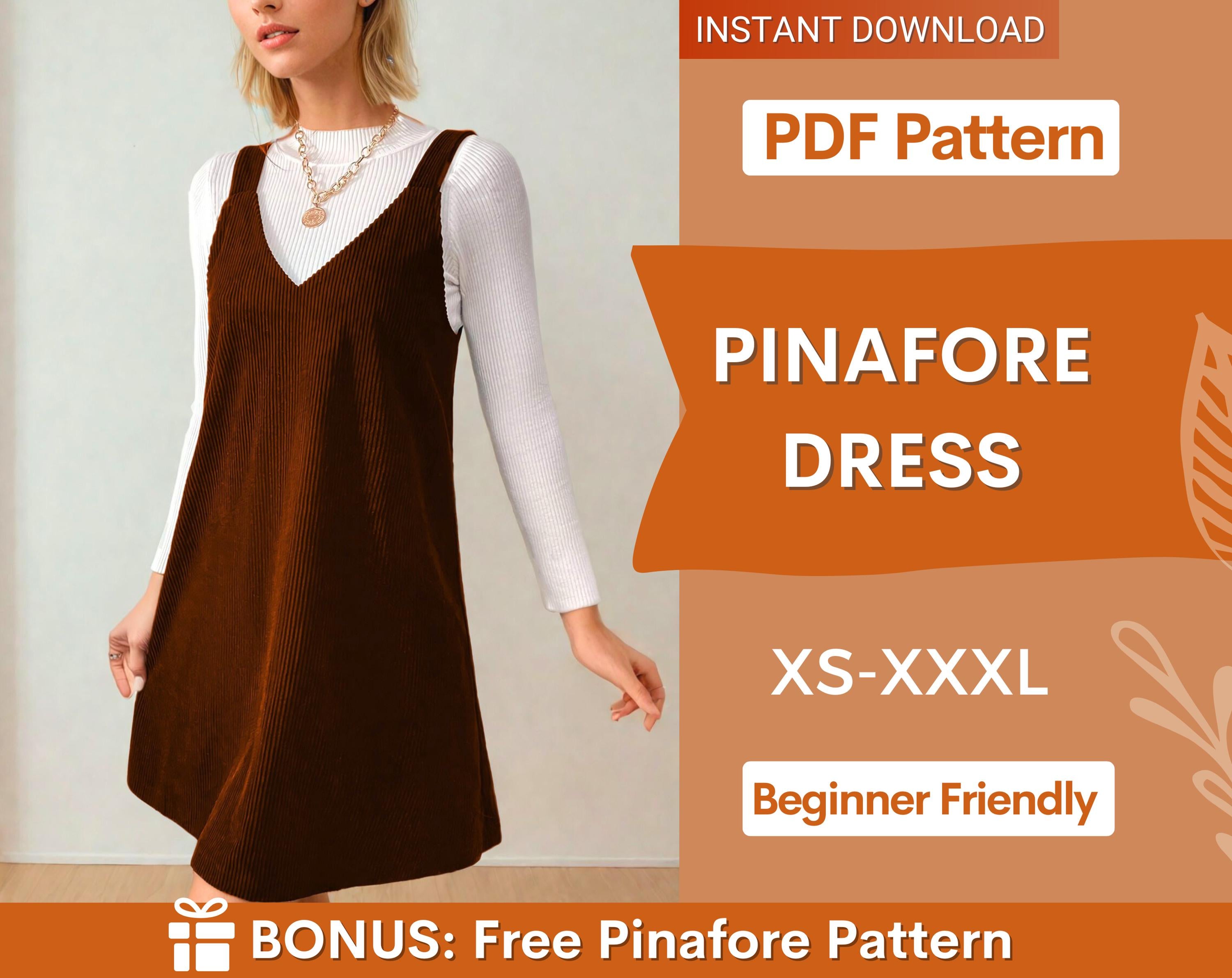 Beginner Pinafore Dress Sewing Pattern | Jumper Overall Dress PDF IndiePattern Beginner Pinafore Dress Sewing Pattern | Jumper Overall Dress PDF IndiePattern