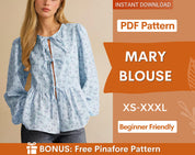 Mary blouse at indie pattern in USA