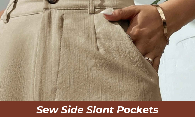 How to Sew Side Slant Pockets (videotutorial at the bottom)