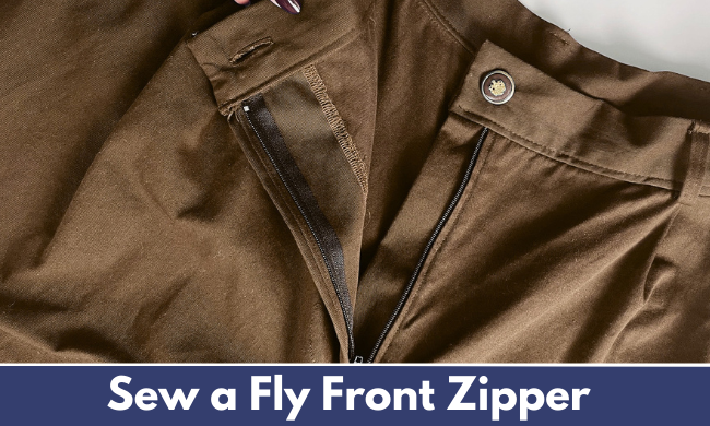 How to sew a Fly Front Zipper (videotutorial)