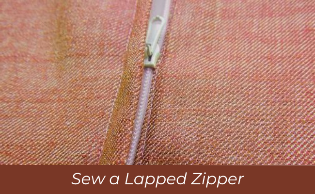 Sew a Lapped Zipper