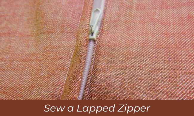 Sew a Lapped Zipper (videotutorial)