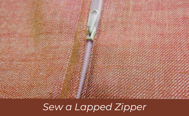 Lapped Zipper Example Sew a Lapped Zipper (videotutorial)