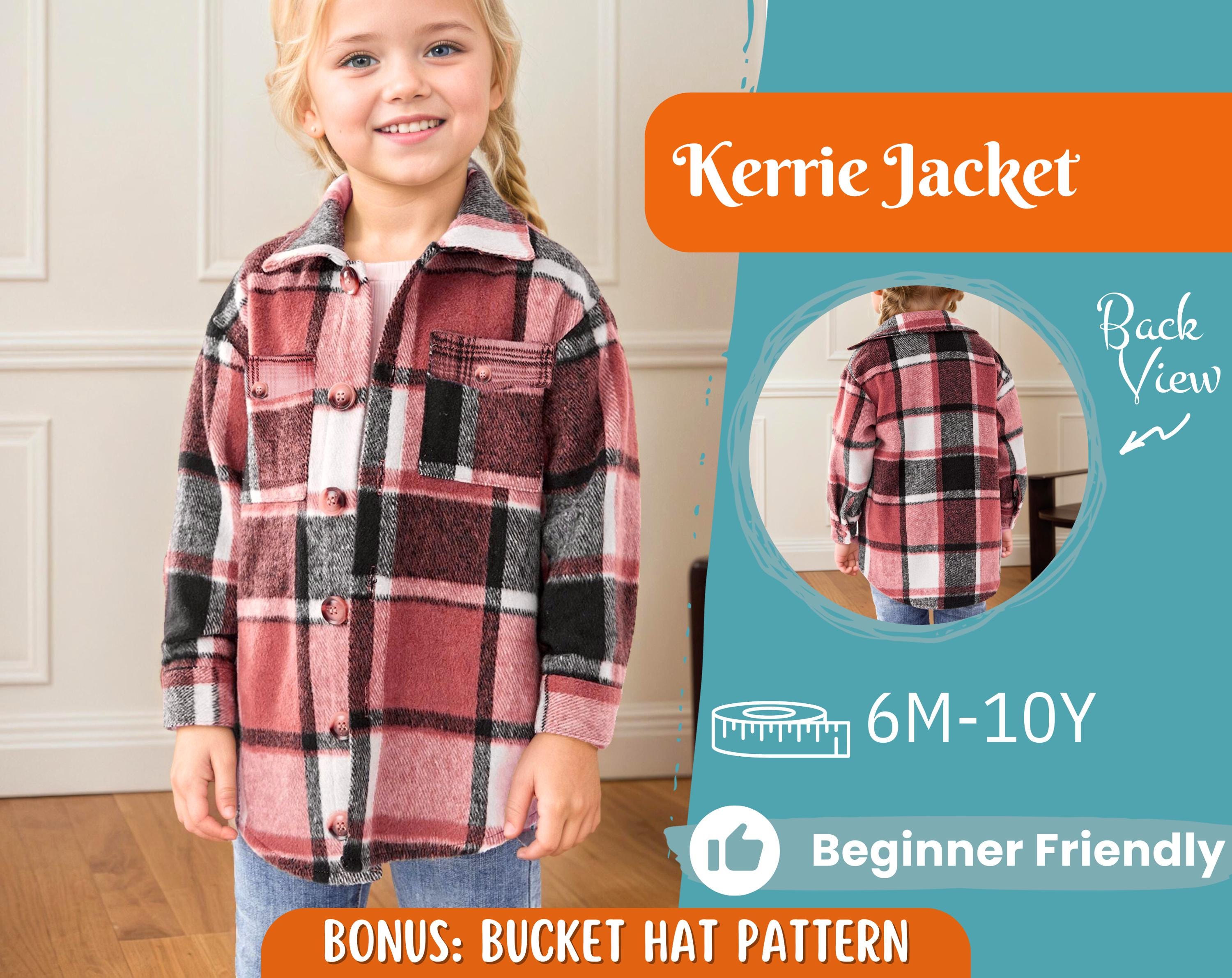 Jacket Sewing Pattern for Kids, Shirt Jacket Pattern, Kids Pattern, PDF Pattern, Beginner Pattern, Sewing Pattern Toddlers, Shirt Pattern