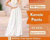 Kenzie Wide Pants Sewing Pattern | Palazzo Pants Sewing Pattern for Women | Pants Pattern | Women Sewing Pattern | Women Palazzo Pants
