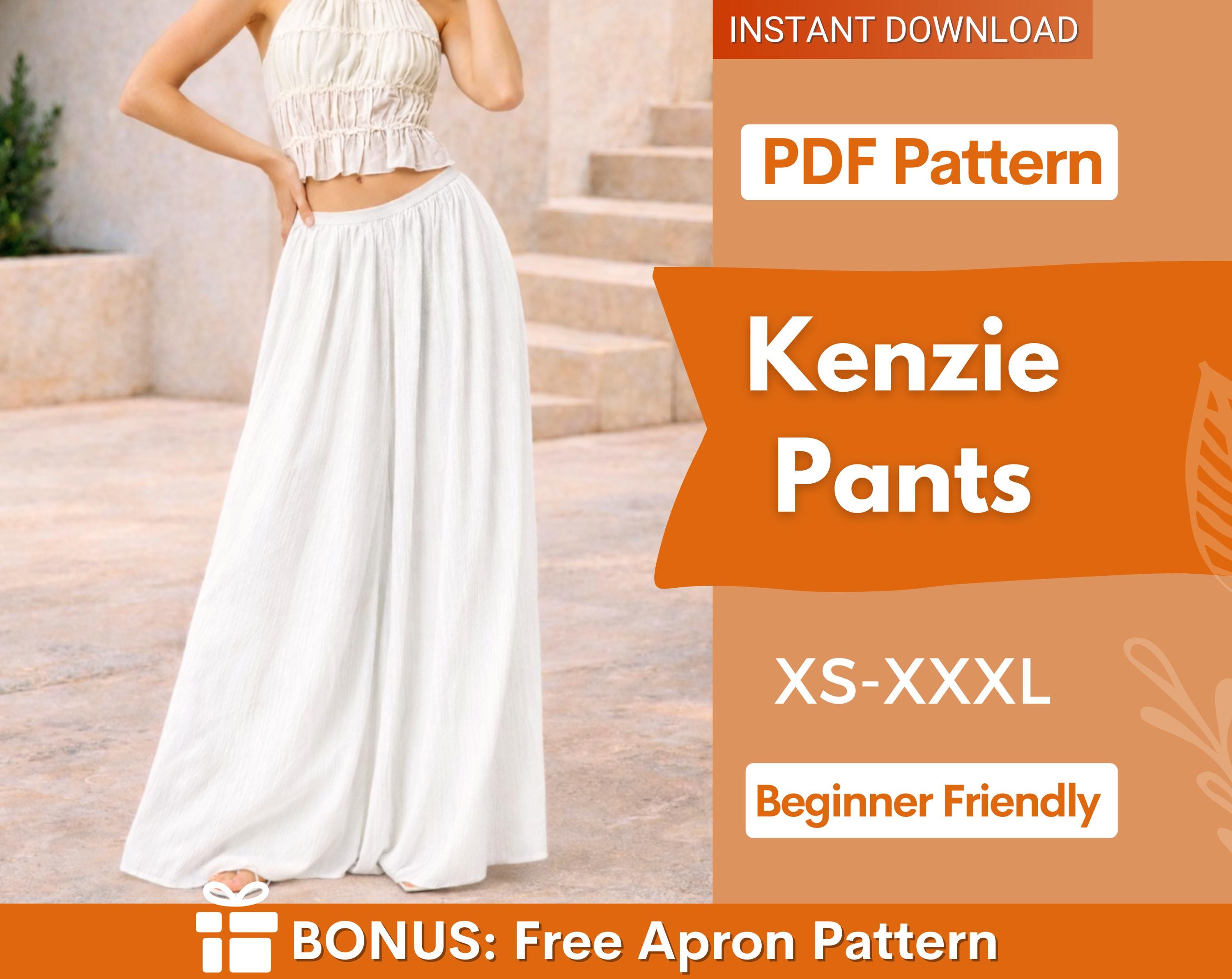 Kenzie Wide Pants Sewing Pattern | Palazzo Pants Sewing Pattern for Women | Pants Pattern | Women Sewing Pattern | Women Palazzo Pants