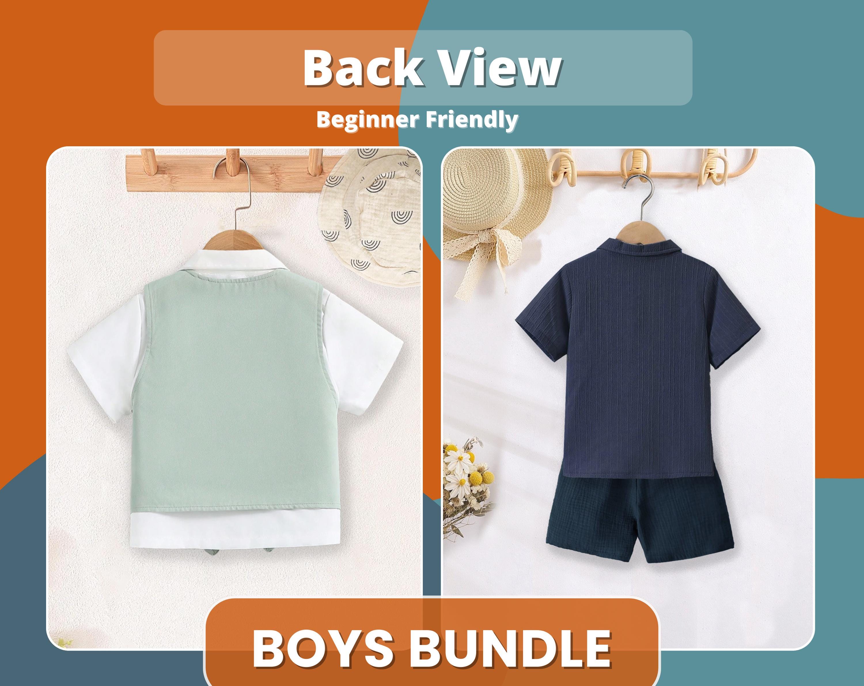 Boys Bundle, Kids Pattern, Sewing Patterns for Kids, PDF Pattern, Beginner Pattern, Romper Pattern, Kids Sewing Patterns, Shirt Pattern