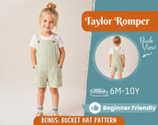 Romper Sewing Pattern for Kids, Romper Pattern, Kids Pattern, Overall Pattern, Beginner Pattern, Sewing Pattern Toddlers, Baby Pattern