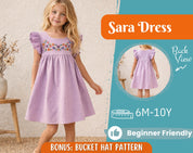 Dress Sewing Pattern for Kids, Dress Pattern, Kids Pattern, Summer Dress Pattern, Beginner Pattern, Sewing Pattern Toddlers, Baby Pattern