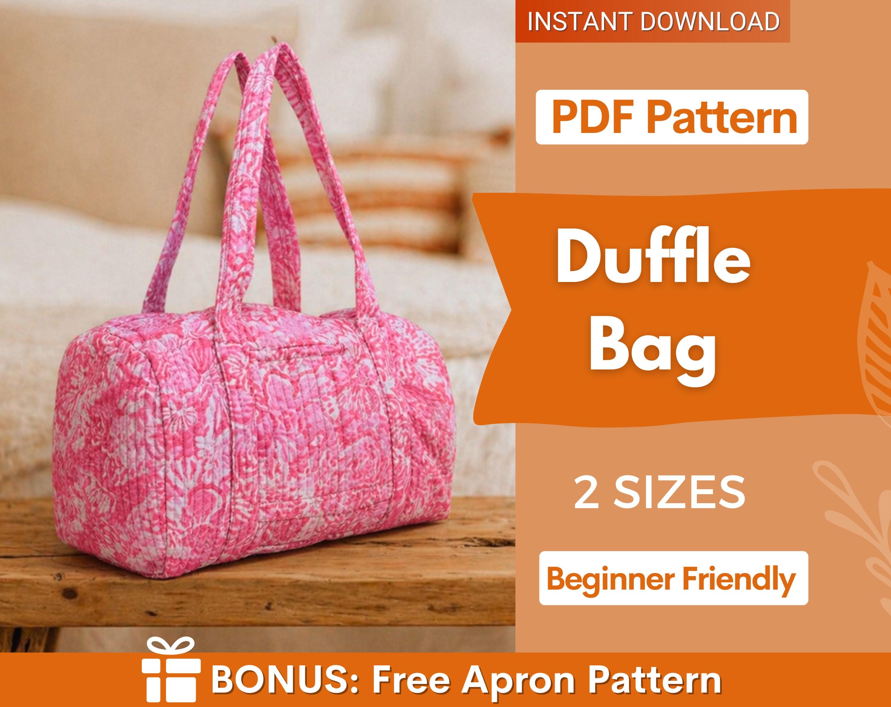 Duffle Bag Pattern | Bag Sewing Pattern | Beginner Pattern | Travel Bag Pattern | Large Bag Pattern | Beginner Bag Pattern