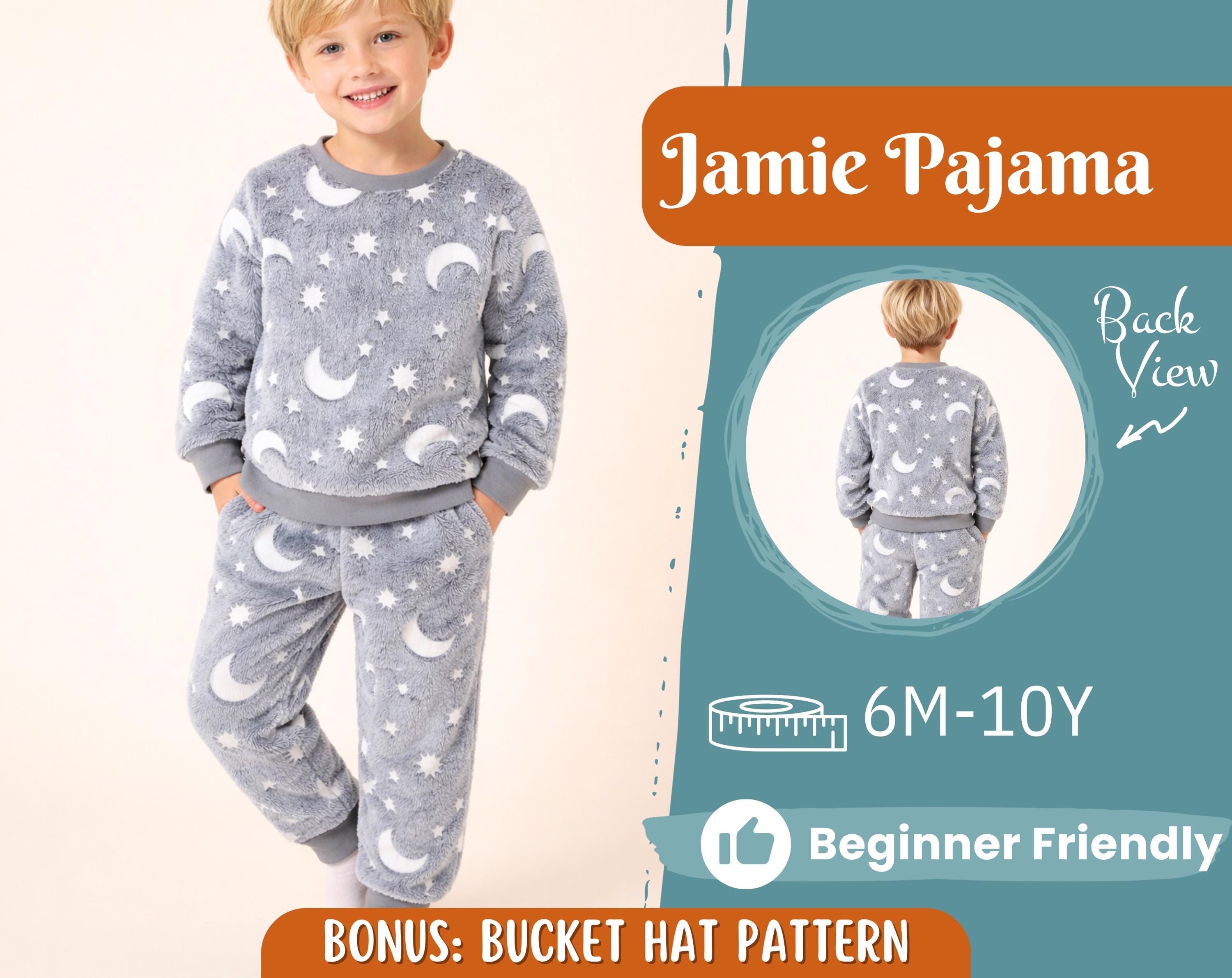 Pajama Set Sewing Pattern for Kids, Sweatshirt Pattern, Pants Pattern, Kids Pattern, PDF Pattern, Beginner Pattern, Sewing Pattern Toddlers