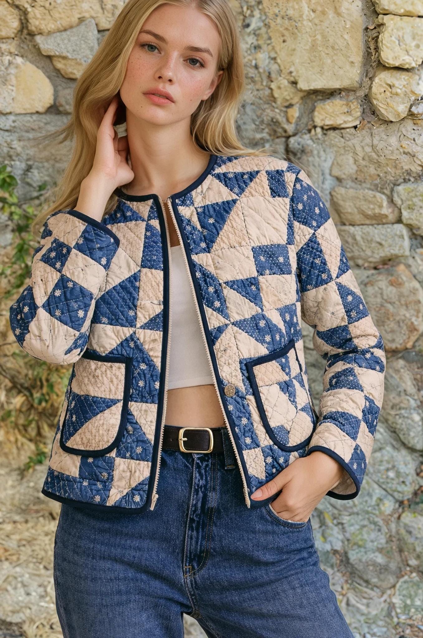 Zip Up Jacket Sewing Pattern | Women Jacket Pattern | Sewing Patterns | Coat Pattern | Women Sewing Pattern, Beginner Jacket, Quilted Jacket