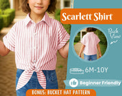 Shirt Sewing Pattern for Kids, Girl's Shirt Pattern, Kids Pattern, PDF Pattern, Beginner Pattern, Sewing Pattern Toddlers, Kids Top Pattern