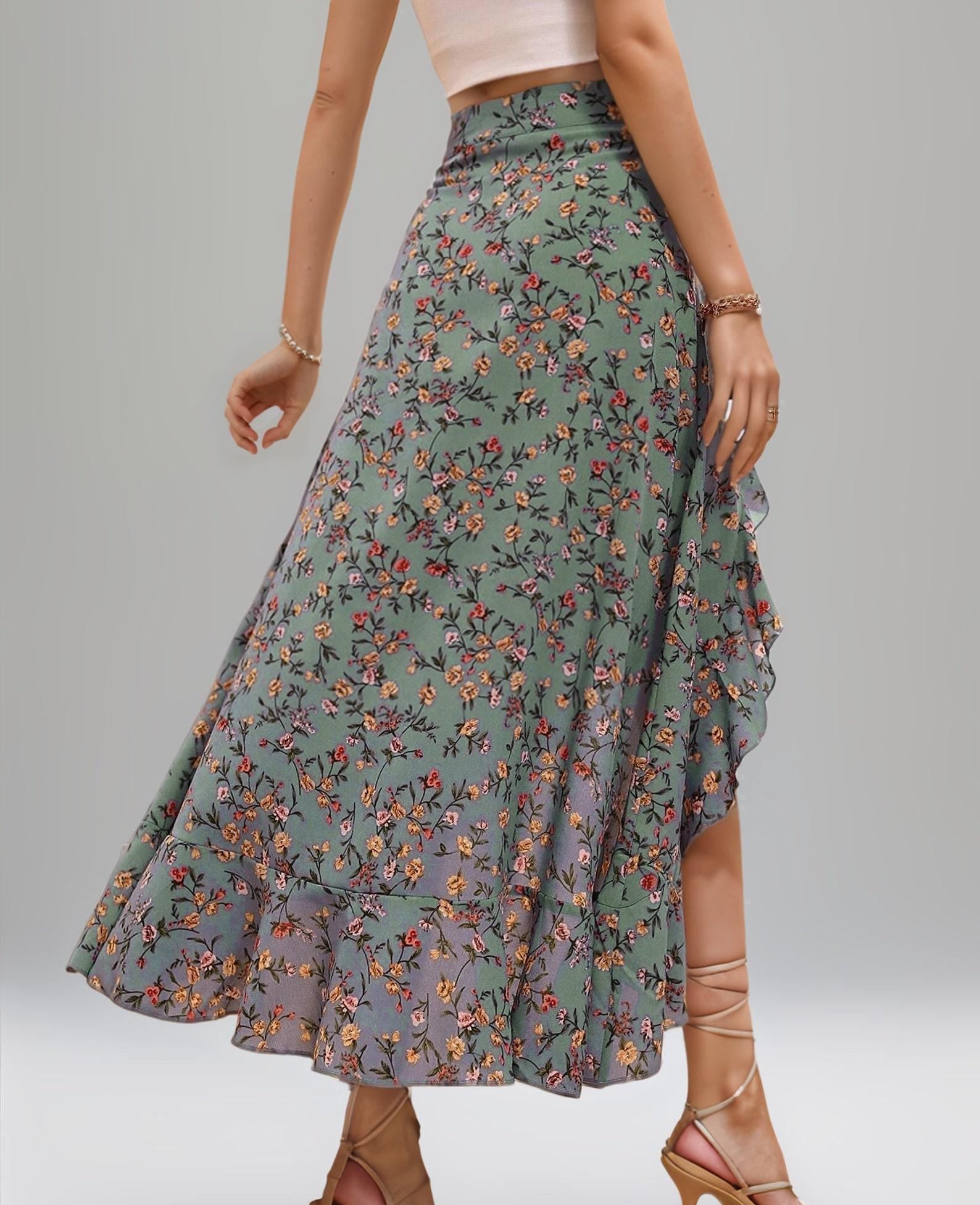 Summer Skirt Pattern | Skirt Sewing Pattern | Women Sewing Pattern | Sewing Patterns | Summer Skirt Sewing pattern | Ruffle Hem Skirt