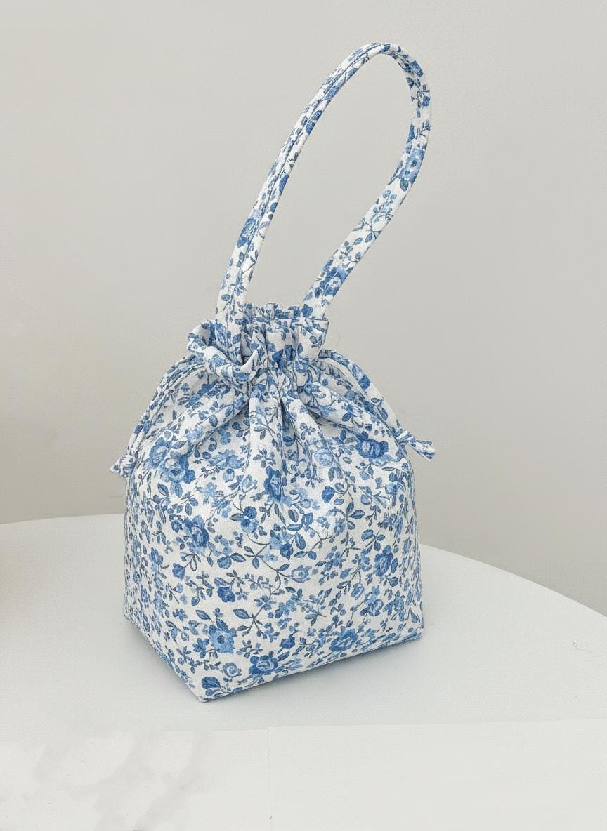 Drawstring Bag Sewing Pattern | Bucket Bag Pattern | Makeup Bag Pattern | Beginner Bag Pattern | Pouch Bag Pattern | Make Up Bag Pattern