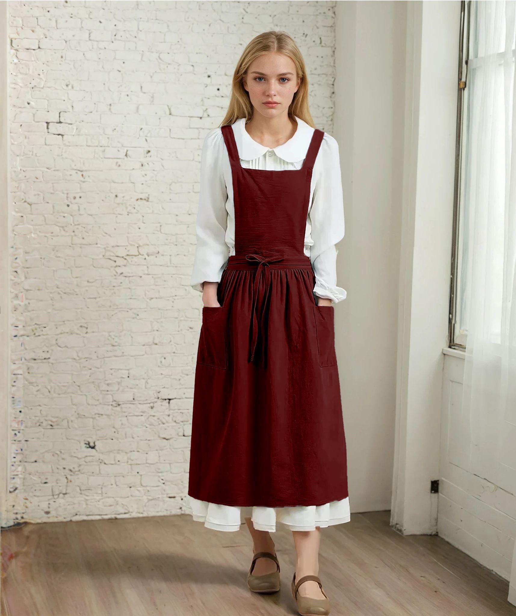 Apron Sewing Pattern | XS-XXXL | Pinafore Dress Pattern | Easy Apron Pattern | Apron Dress Sewing Pattern | Beginner Apron | Women Pattern