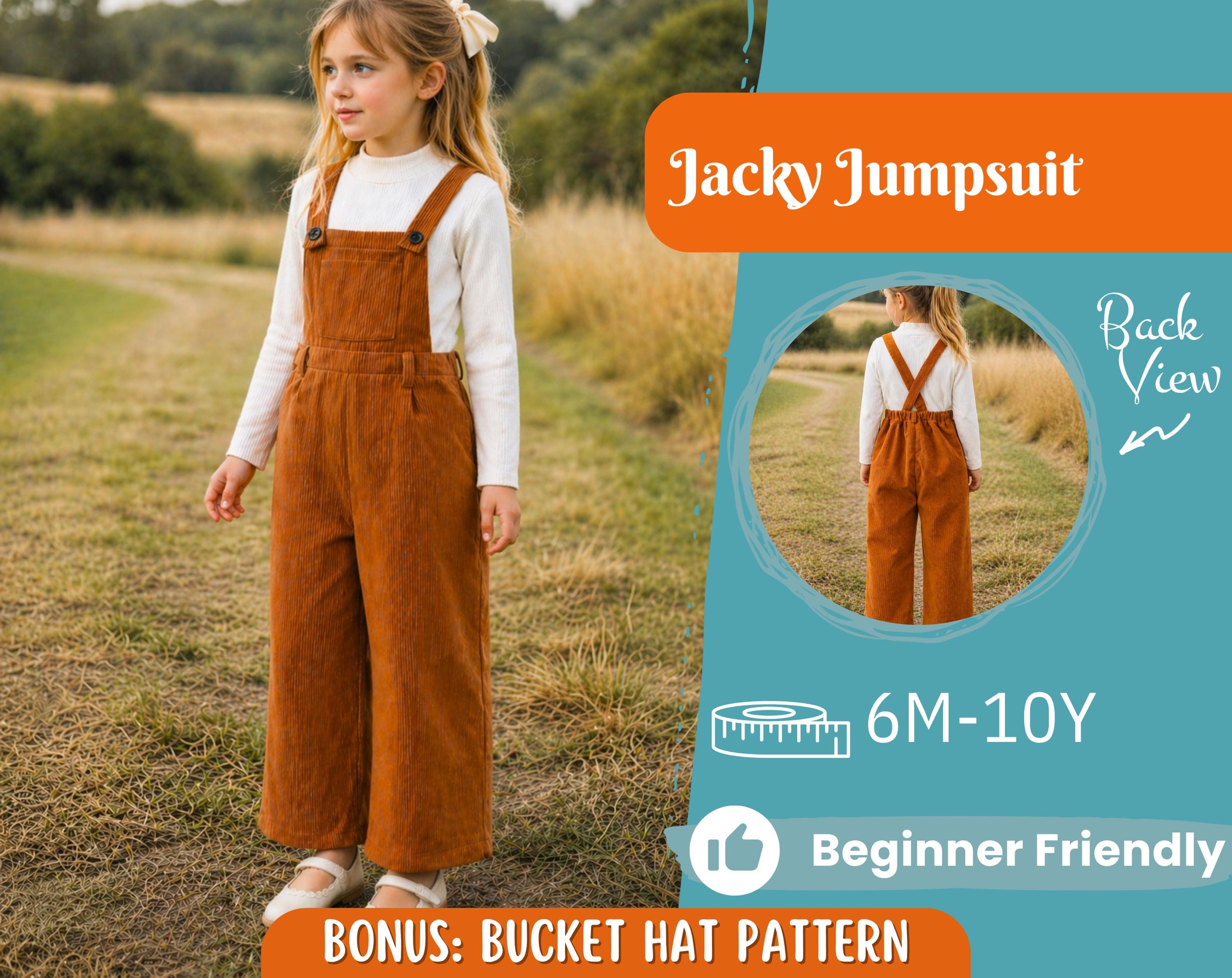 Overalls Sewing Pattern for Kids, Overalls Pattern, Kids Pattern, Jumpsuit Pattern, Beginner Pattern, Sewing Pattern Toddlers, Baby Pattern
