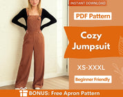 Overalls Pattern | Sewing Patterns | Jumpsuit Pattern for Women | Jumpsuit Sewing Pattern | Dress Pattern, Overall Pattern, Overall Dress