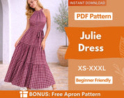 Maxi Dress Sewing Pattern | Halter Neck Dress | Prom Dress Sewing Pattern | Women Sewing Pattern | Summer Dress | Sewing Patterns