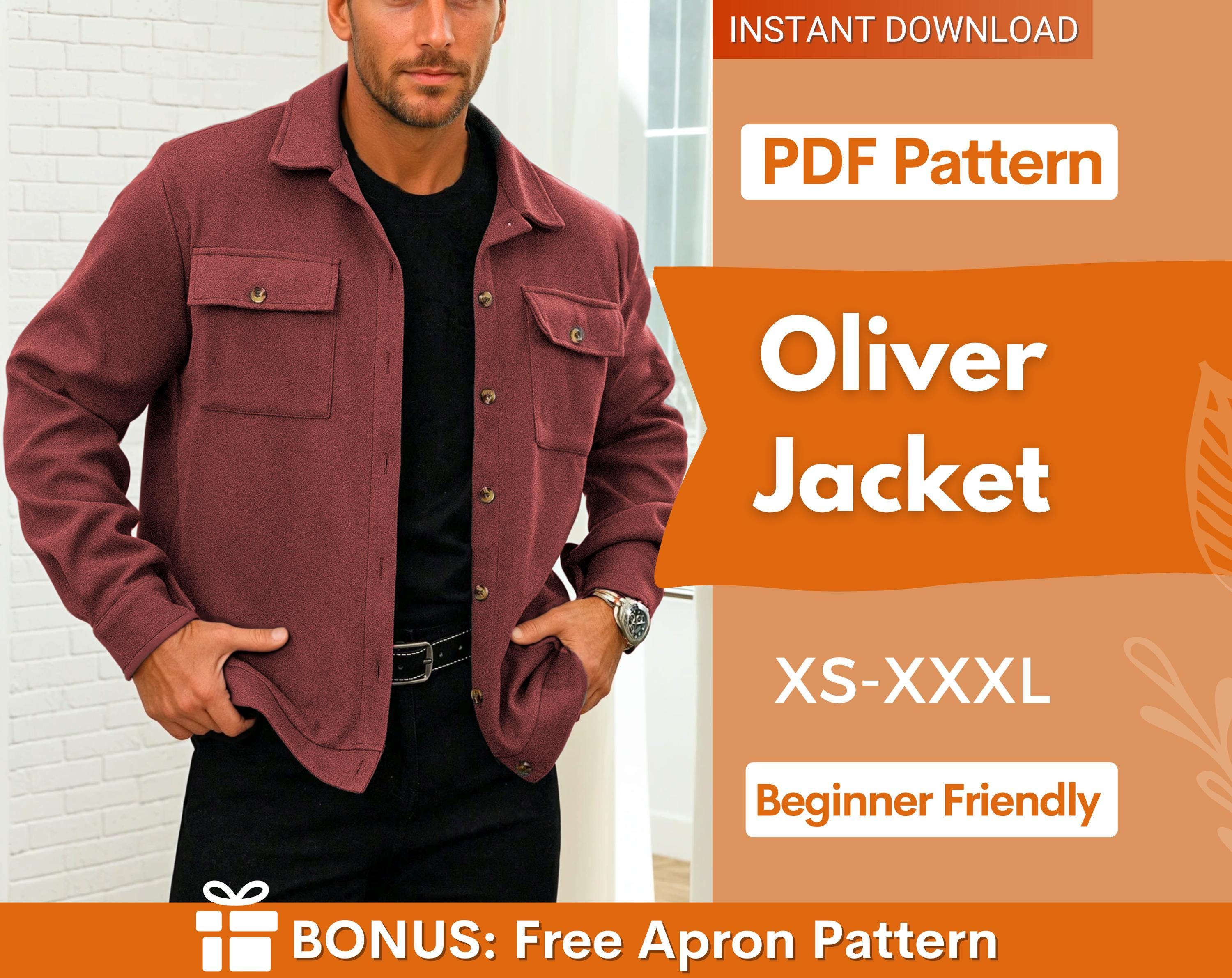 Jacket Sewing Pattern for Men, Shirt Jacket Men Pattern, Men Sewing Pattern, Jacket Pattern Men, Men Jacket, Button Jacket Men, Shirt Jacket