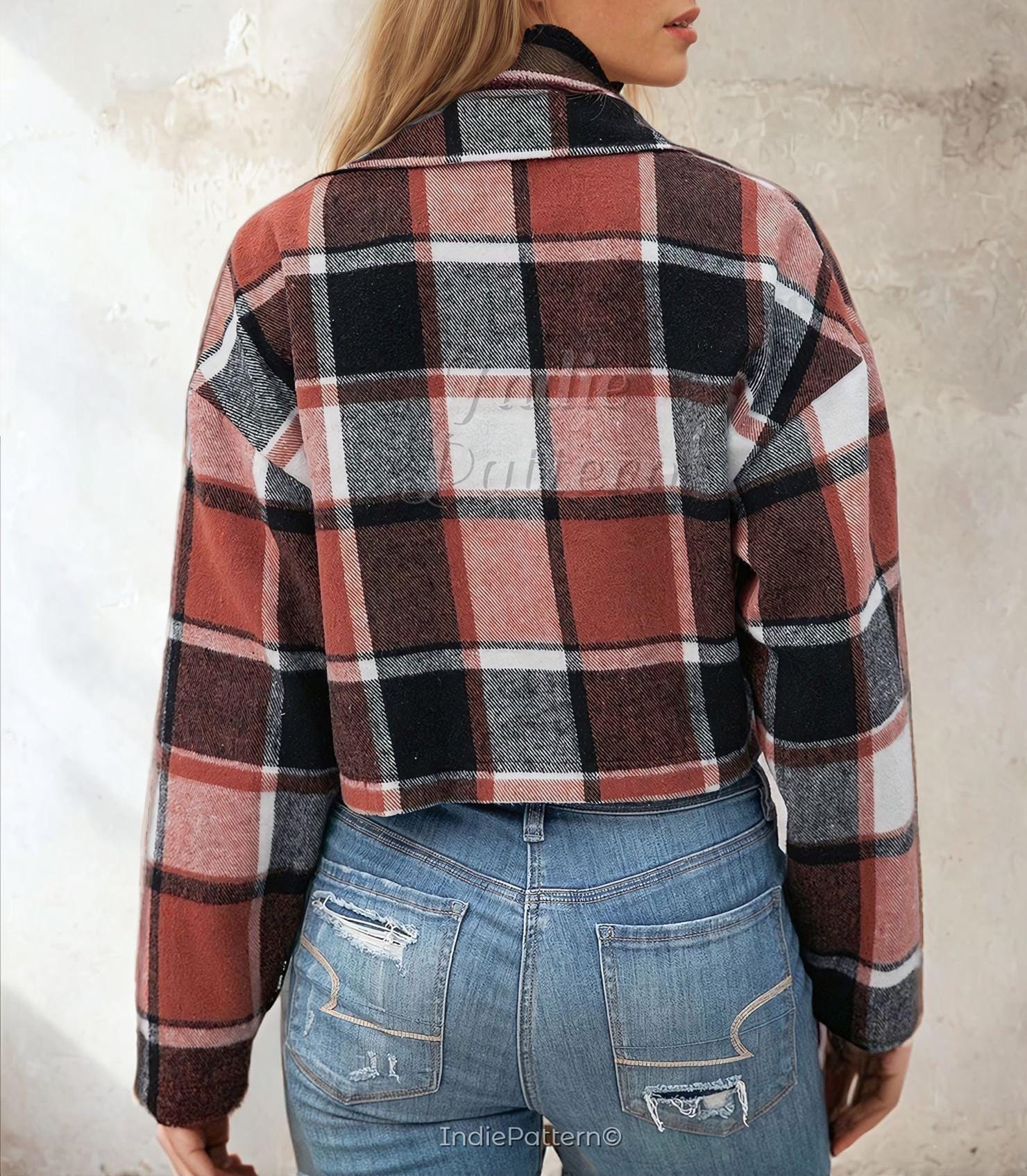 Jacket Pattern, XS-XXXL,Women Short Jacket Sewing Pattern, Women's Shirt Jacket, Shacket sewing pattern, Easy Jacket Pattern, sewing project