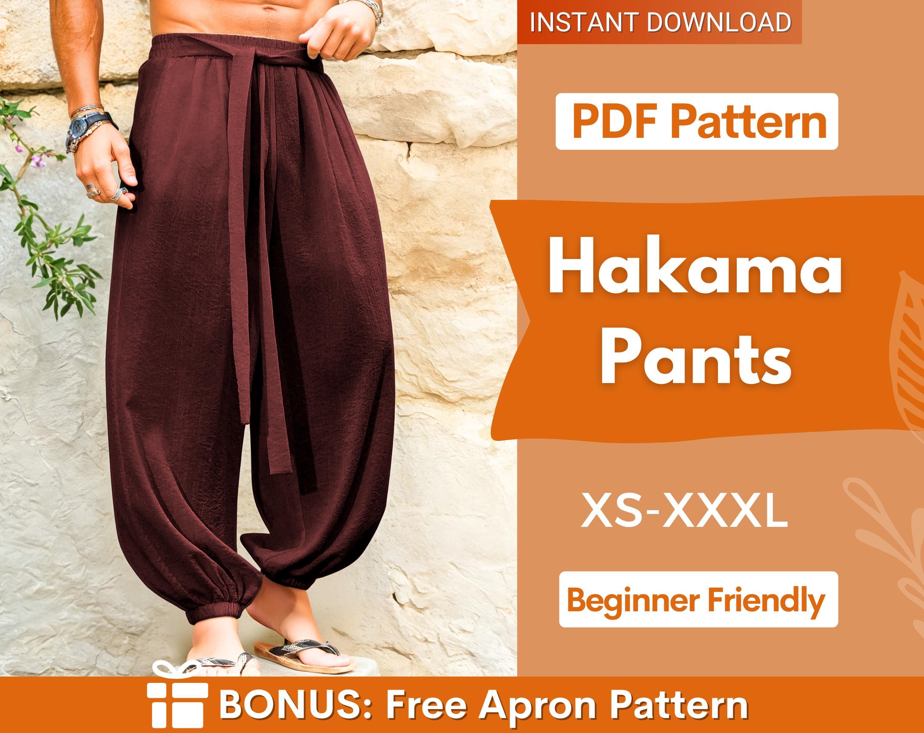 Hakama Pants Sewing Pattern for Men | Japanese Pants Pattern | Men Joggers Pattern | Sewing Pattern for Men | Balloon Pants Men