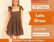Summer Dress Sewing Pattern | Shoulder Tie Dress Pattern | Tiered Dress Pattern | Gathered Dress Pattern | Ruffle Dress Pattern Women