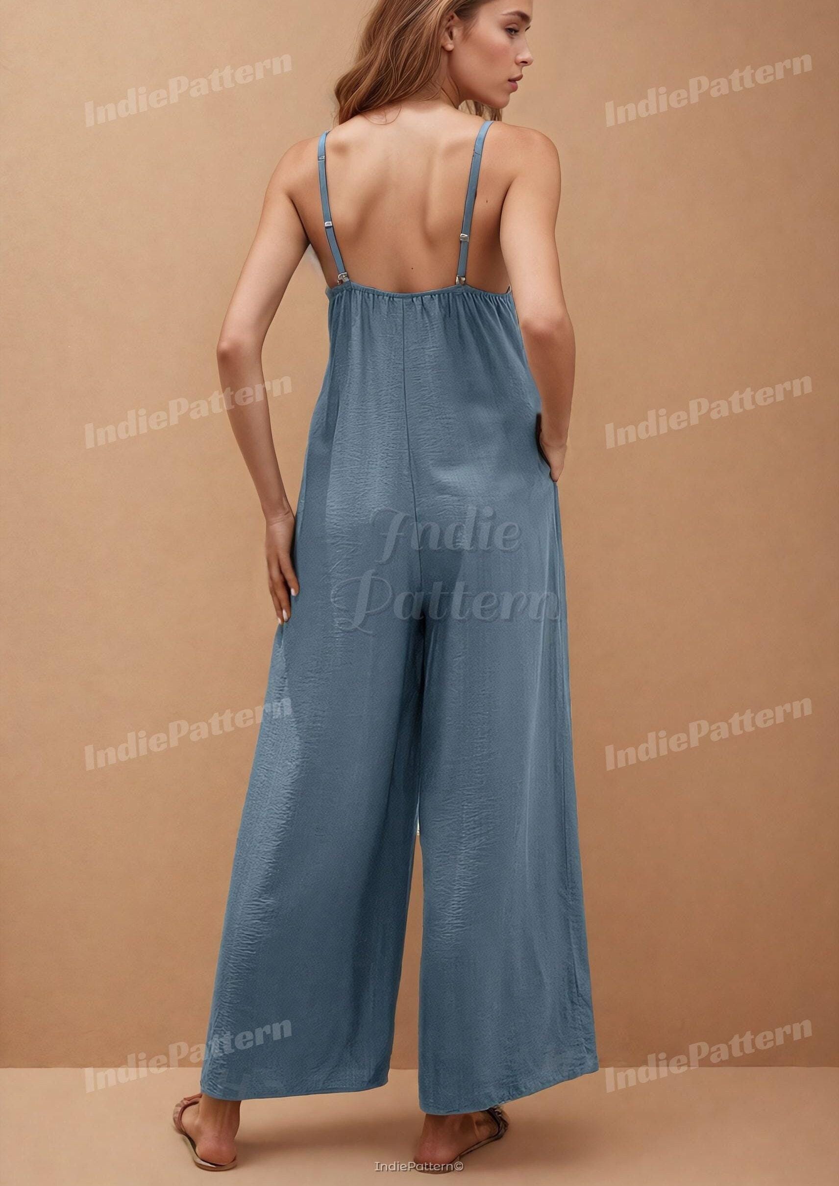 Wide Leg Jumpsuit Pattern | Women Pattern | Overalls pattern | Jumpsuit Pattern | Women Jumpsuits | Sewing Patterns | Overalls for Women
