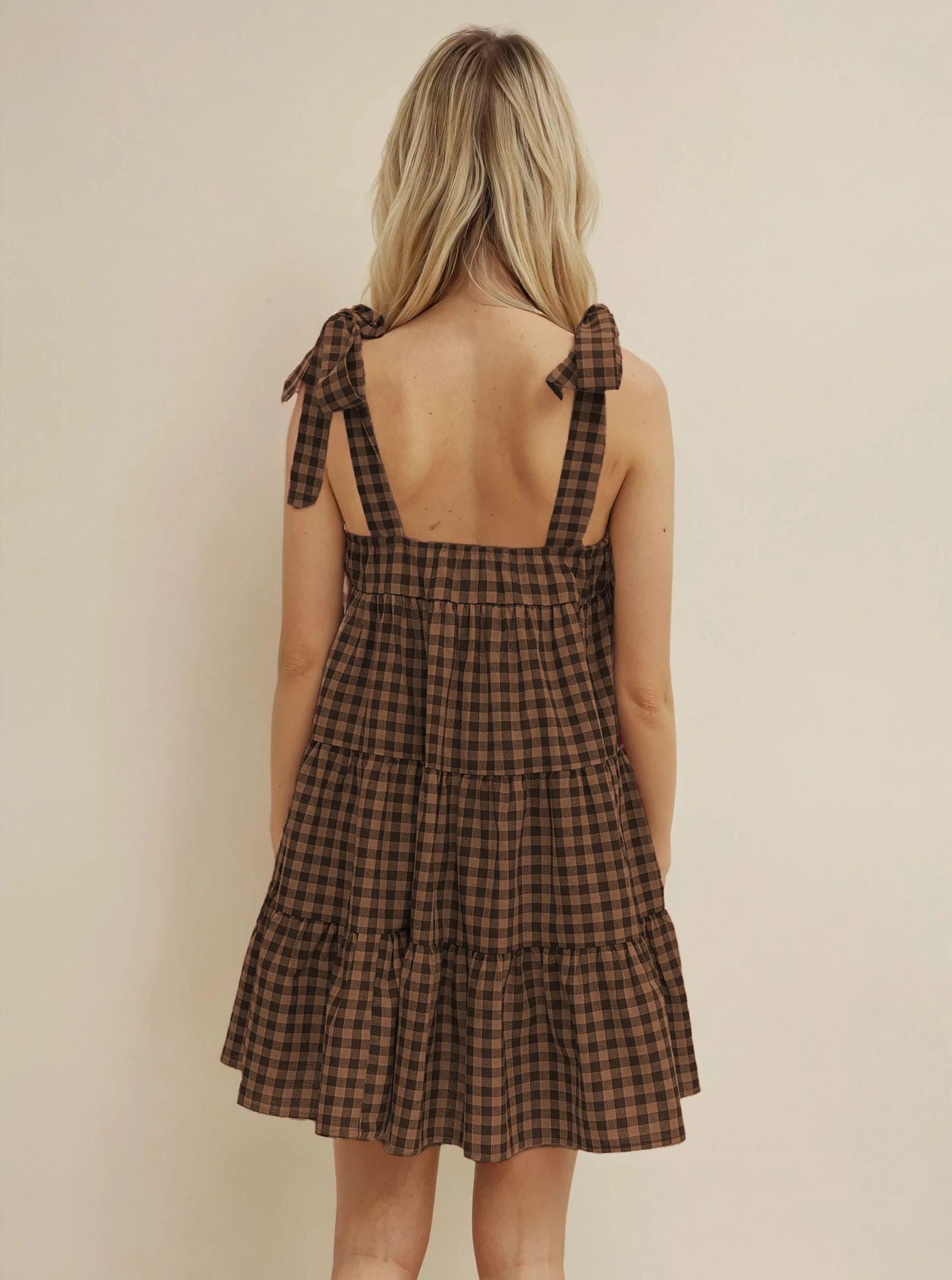 Summer Dress Sewing Pattern | Shoulder Tie Dress Pattern | Tiered Dress Pattern | Gathered Dress Pattern | Ruffle Dress Pattern Women