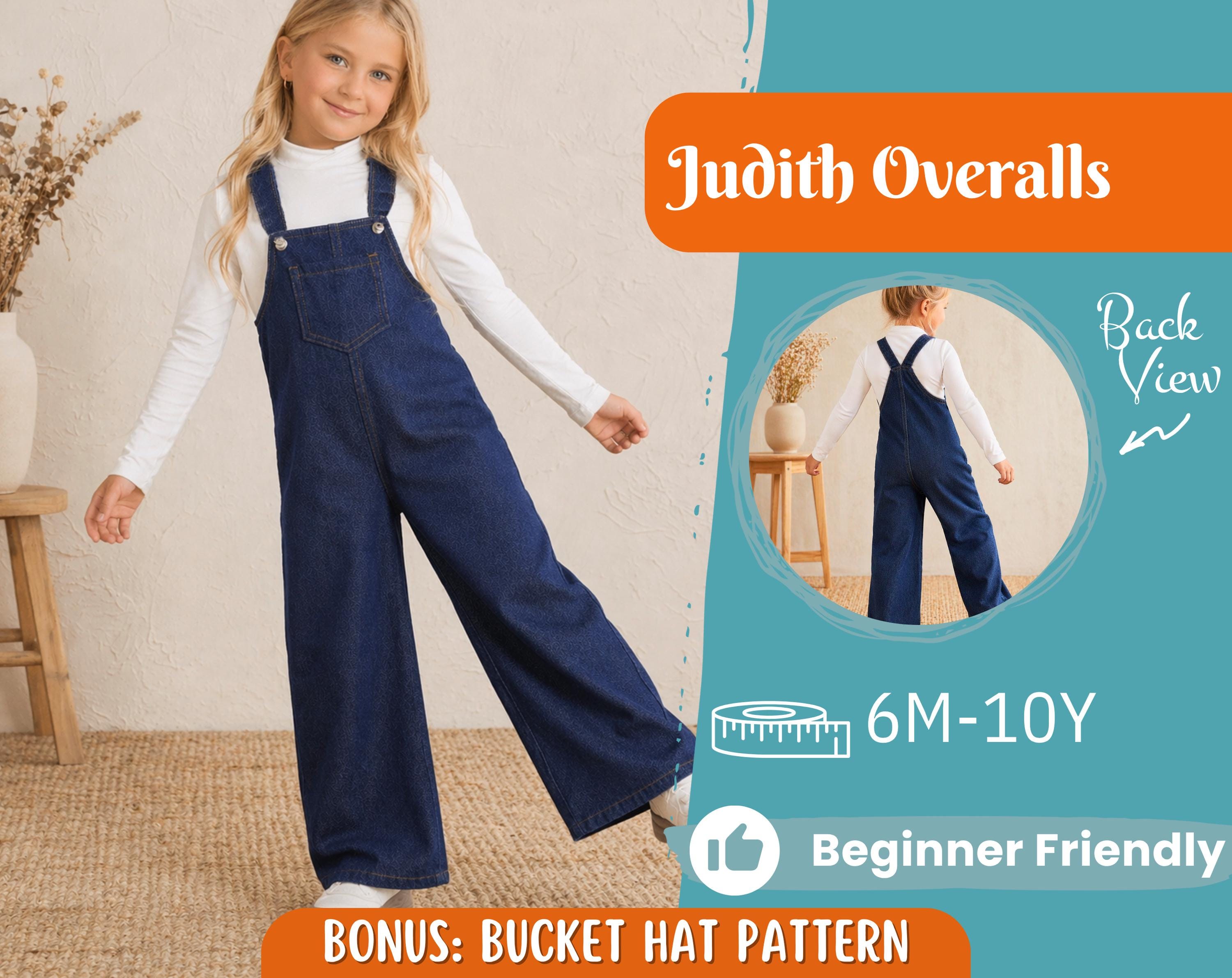 Overalls Sewing Pattern for Kids, Jumpsuit Pattern, Kids Pattern, Dungarees Pattern, Beginner Pattern, Sewing Pattern Toddlers, Baby Pattern
