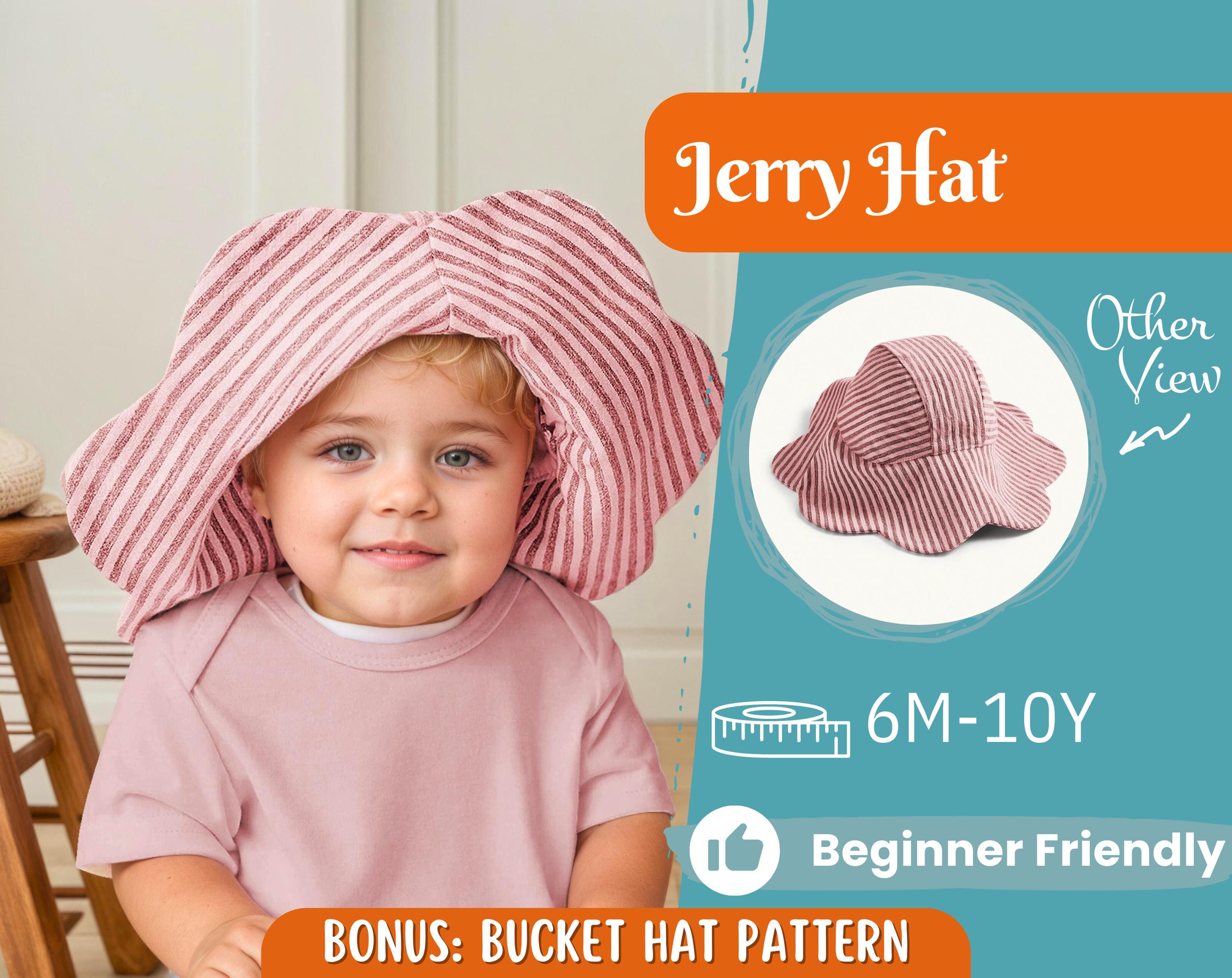 Hat Sewing Pattern for Kids, Kids Hat, Kids Pattern, PDF Pattern, Beginner Pattern, Sewing Pattern Toddlers, Kids Sun Hat Pattern, Baby Hat