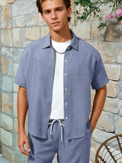 Men's Shirt Sewing Pattern, Summer Shirt Pattern Men, Camp Collar Shirt Pattern, Hawaiian Shirt Pattern, Shirt Pattern Men Notched Collar