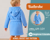 Bathrobe Sewing Pattern for Kids, Hooded Bathrobe, Kids Pattern, PDF Pattern, Beginner Pattern, Sewing Pattern Toddlers, Teddy Bathrobe