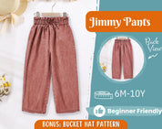 Pants Sewing Pattern for Kids, Elastic Waistband Pants Pattern, Kids Pattern, Baby Sewing Pattern, Beginner Pattern, Sewing Pattern Toddlers