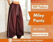 Wide Leg Joggers Sewing Pattern, Baggy Joggers Pattern, Wide Leg Pants, Sweatpants Pattern, Pants Sewing Pattern, Wide Leg Pants Pattern