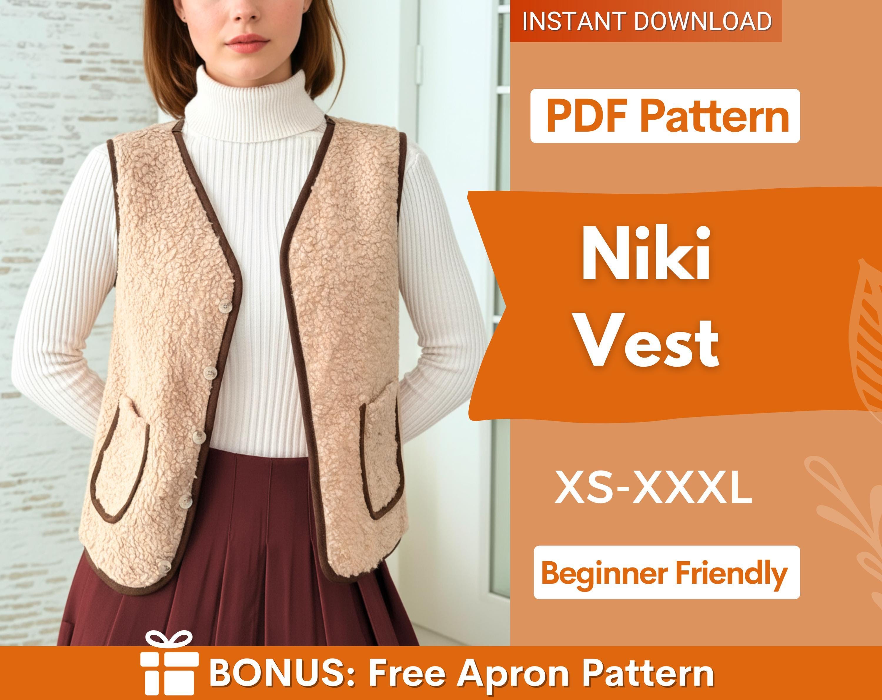 Vest Sewing Pattern | Top Pattern | Women Vest Pattern | Top sewing pattern | Women Sewing Patterns | Shepherd Vest | Waistcoat Women