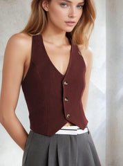 Halter Vest Sewing Pattern | Waistcoat Pattern | Women Sewing Pattern | Vest Pattern | Cropped Waistcoat Pattern |  Beginner Sewing Pattern