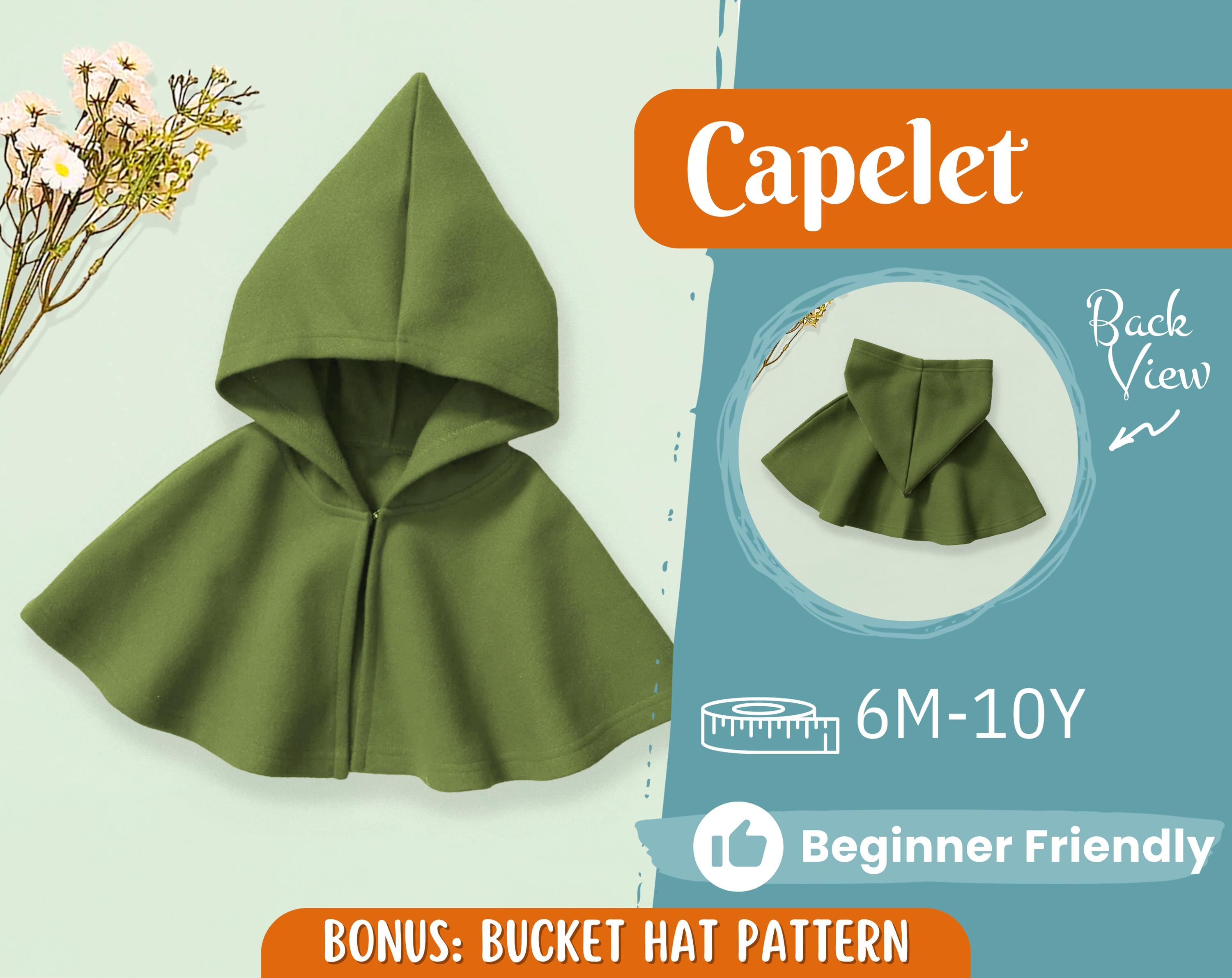 Cape Sewing Pattern for Kids, Capelet Pattern, Kids Pattern, Easy PDF Pattern, Beginner Pattern, Sewing Pattern Toddlers, Baby Pattern