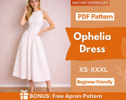 Ophelia Boat Neck Dress Sewing Pattern | Dress Pattern | Fitted Dress Pattern | Sewing Patterns | Women Patterns | Summer Dress, Women Dress