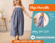 Overalls Sewing Pattern for Kids, Overalls Pattern, Kids Pattern, Jumpsuit Pattern, Beginner Pattern, Sewing Pattern Toddlers, Baby Pattern