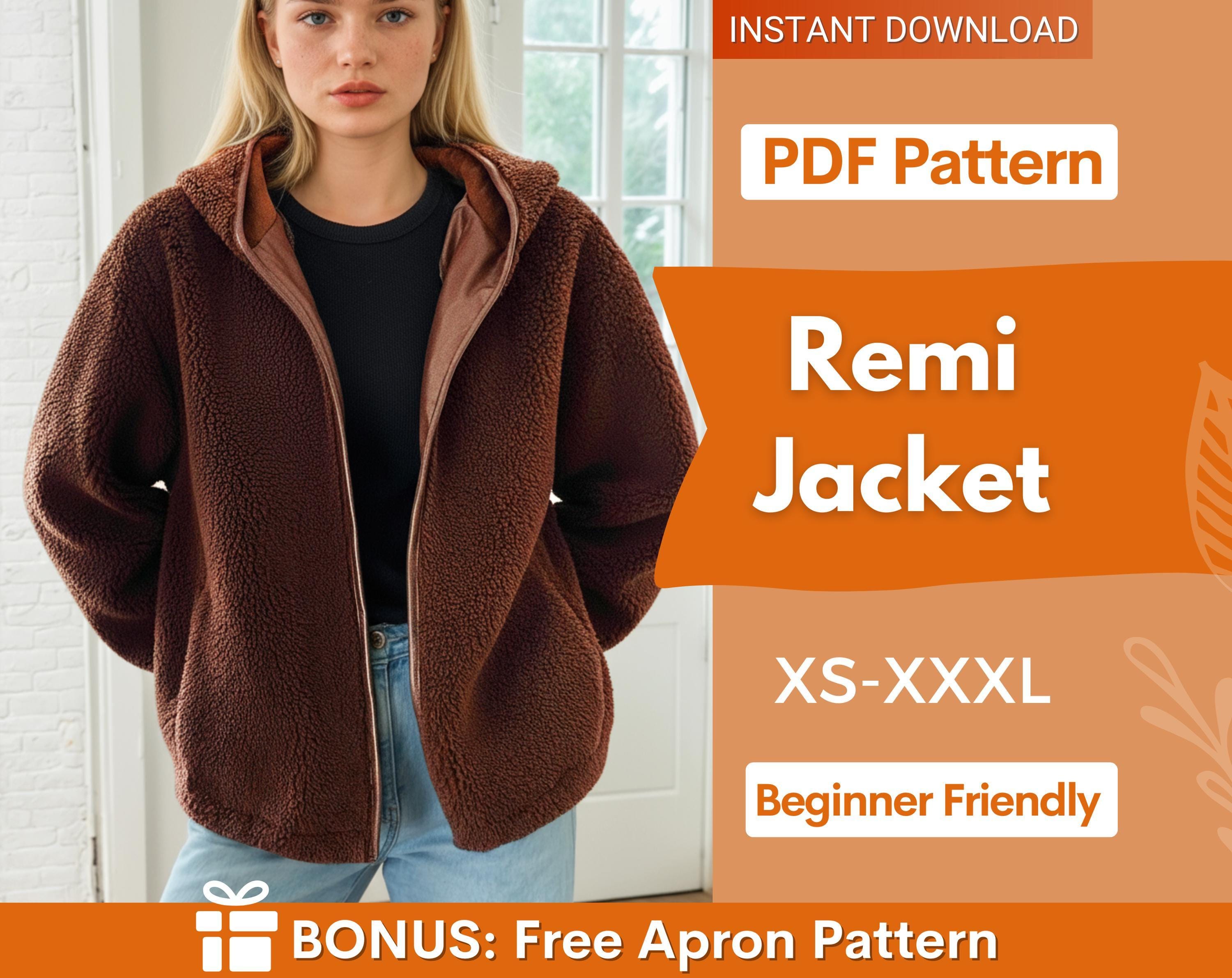 Jacket Pattern for Women | Coat Pattern | Jacket Sewing Pattern | Sewing Patterns | Women Sewing Pattern Hooded Jacket Women, Hoodie Pattern